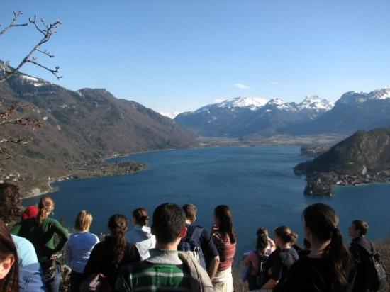 the alps and some students
