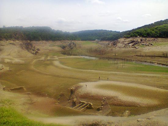 the bottom of the lake